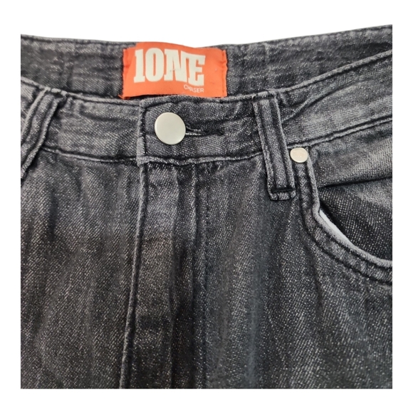 Baggy Jeans Sz Medium 100% Cotton Dark Wash Lightweight Bold Baddie‎ Punk Goth - Picture 2 of 7